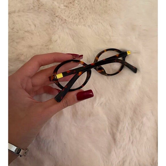 Vintage Oval Sunglasses NEW Women Luxury Brand Designer Small Oval Anti Blue - Picture 7 of 12